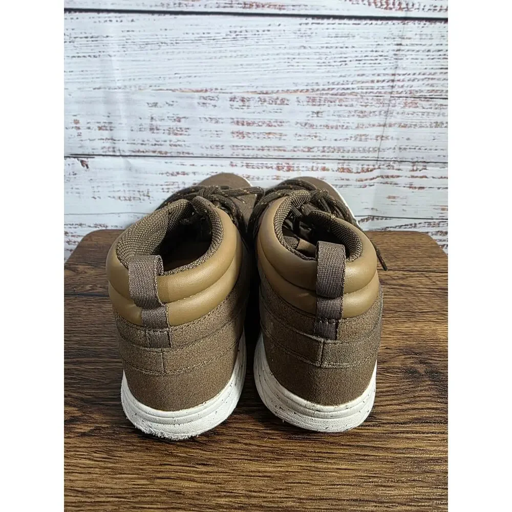 Saola Men's Baikal mid white Sneakers brown Canvas ECO friendly men's 9.5